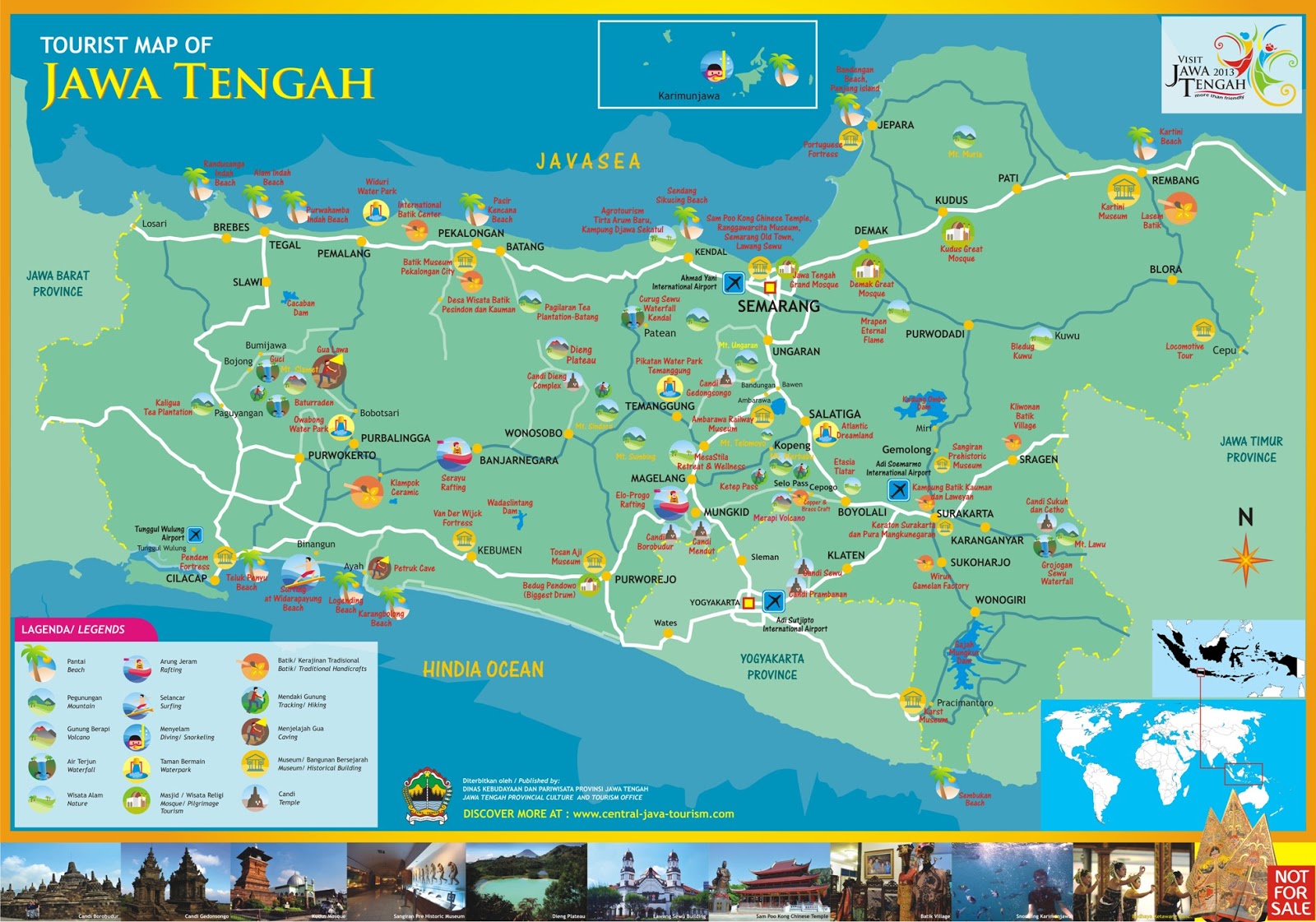 Peta Tempat Wisata Di Semarang Peta Wisata Indonesia Dan