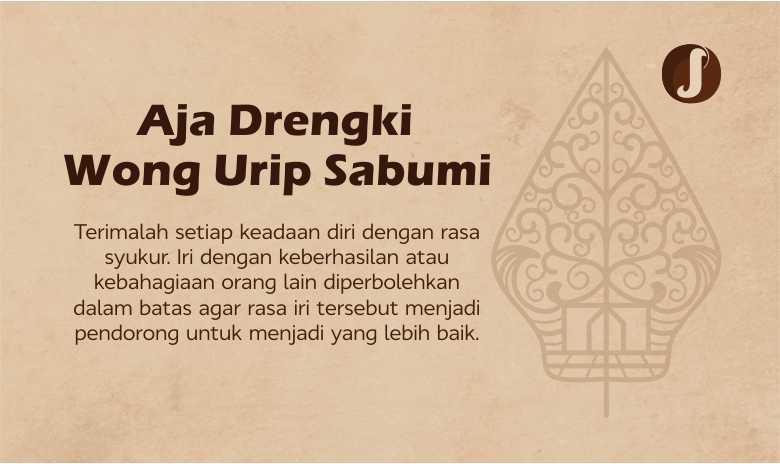 Aja Drengki Wong Urip Sabumi, Tak Senang Melihat Orang Lain Senang