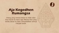 Aja Kegedhen Rumangsa