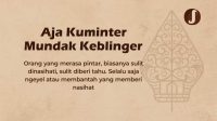 Aja Kuminter Mundak Keblinger